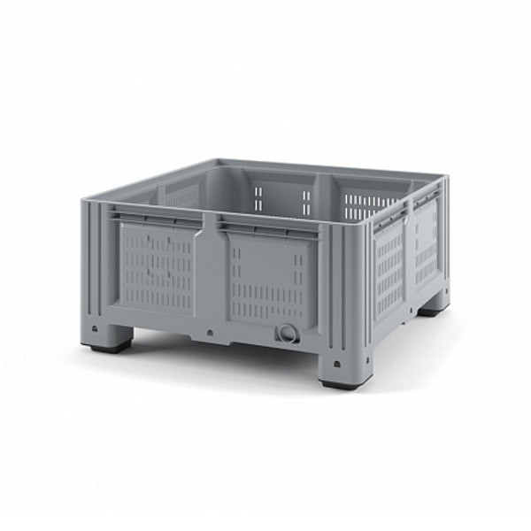 Пластиковый контейнер Plast IBOX 1130x1130x580 перфорированный на ножках