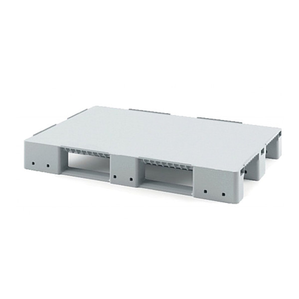 Поддон сплошной Plast 1200x800x150 на 3-х полозьях серый