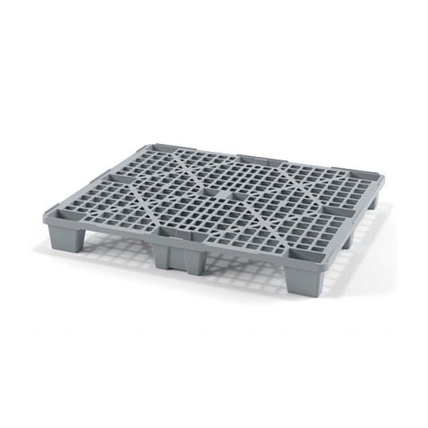 Поддон перфорированный пластиковый Plast 1200x1000x135 на ножках серый