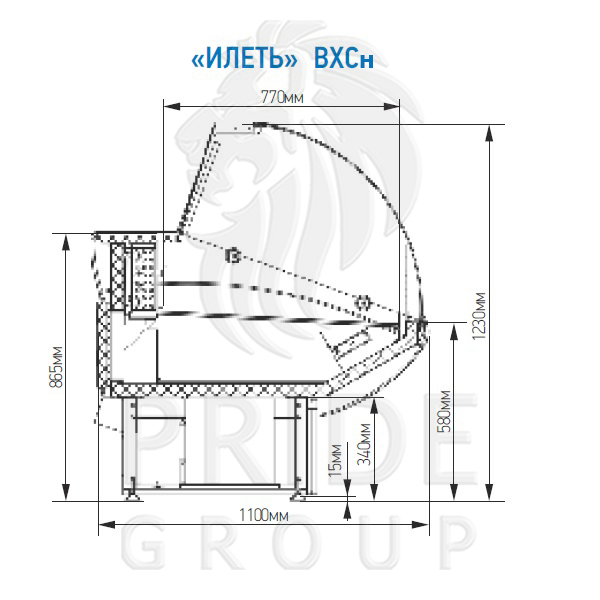 Витрина холодильная МХМ Илеть ВХСн-2,1