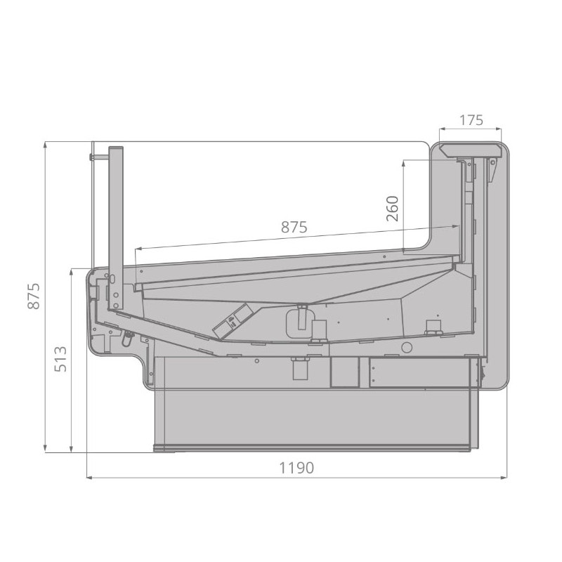 Витрина холодильная Brandford AURORA SQ 375 рыба на льду SELF