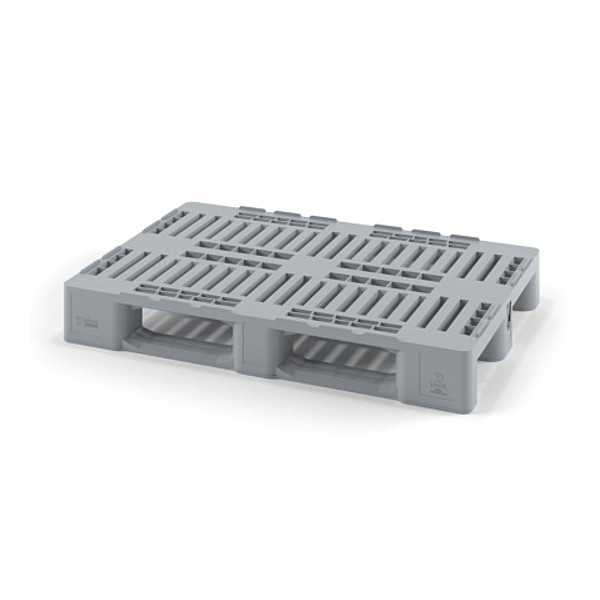 Поддон перфорированный пластиковый Plast 1200x800x160 на 3-х полозьях серый