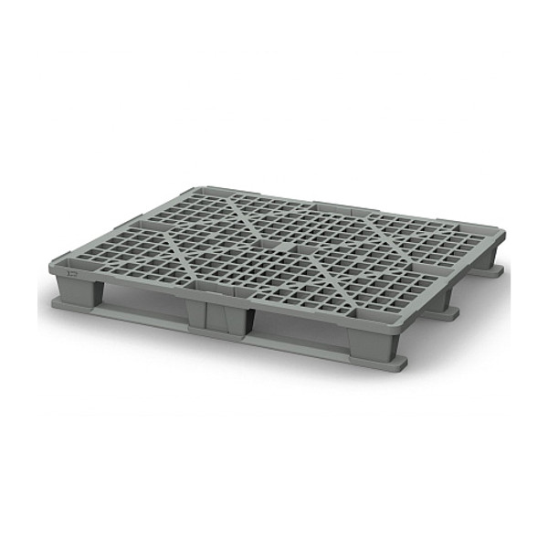 Поддон перфорированный пластиковый Plast 1200x1000x145 на 2-х полозьях серый