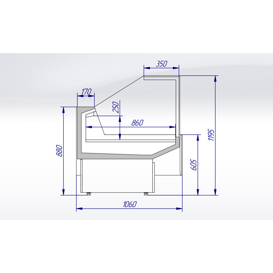 Прилавок холодильный Italfrigo Toscana Q 1250