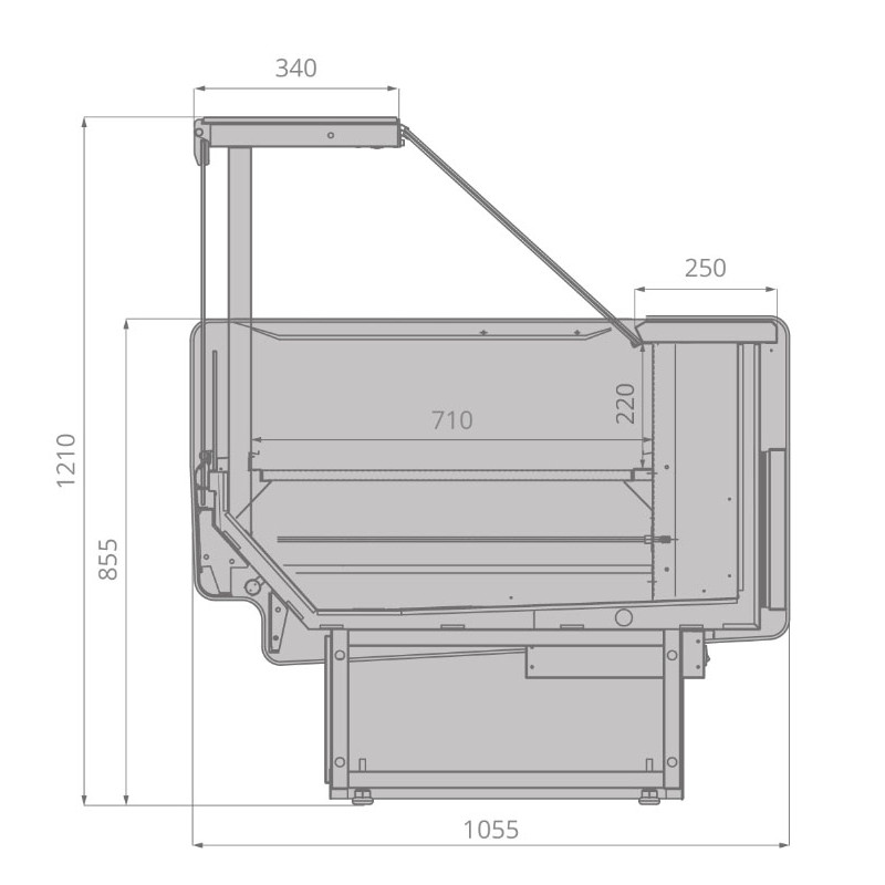 Витрина Brandford AURORA Slim SQ 125 тепловая