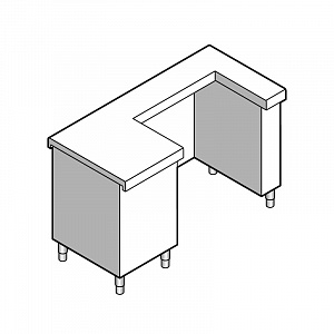 картинка Прилавок для кассы EMAINOX 8CSX15 8045061 левый