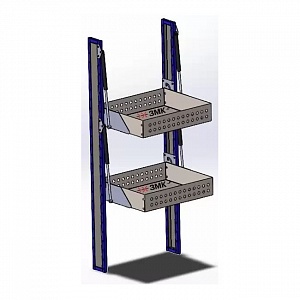 картинка Автостеллаж ЗМК с откидными полками H=1300 (2 полки 100*480*400)